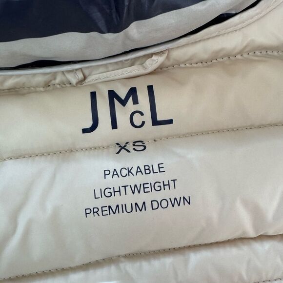 J.McLaughlin Womens Lightweight Duck Down Filled Puffer Jacket Multicolor Stripe - Picture 4 of 6